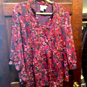 Coldwater Creek printed floral blouse